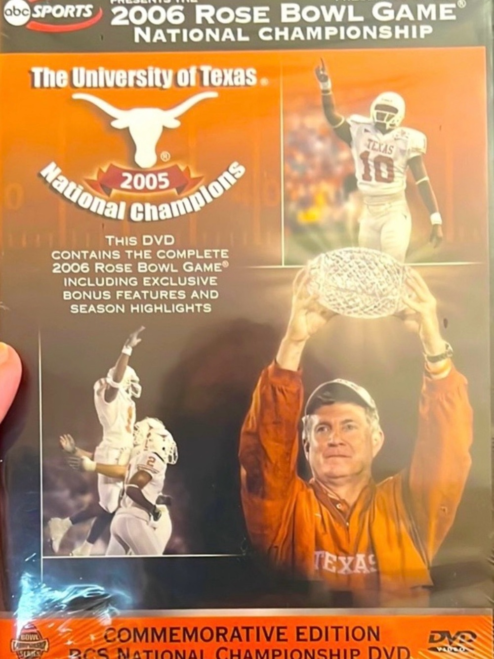 NWT Texas Longhorns 2006 Rose Bowl National Championship Collectors DVD